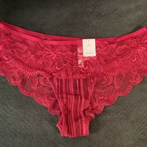 Red Auden lace underwear, size XL